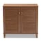 Baxton Studio Coolidge Walnut Finished 4-Shelf Wood Shoe Storage Cabinet 156-9387 - alternate 6